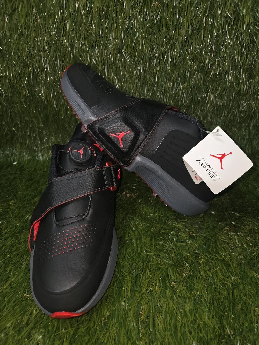 Nike Air Jordan Rev Golf Shoes Black Grey Infrared FV6338-001. Size 7
